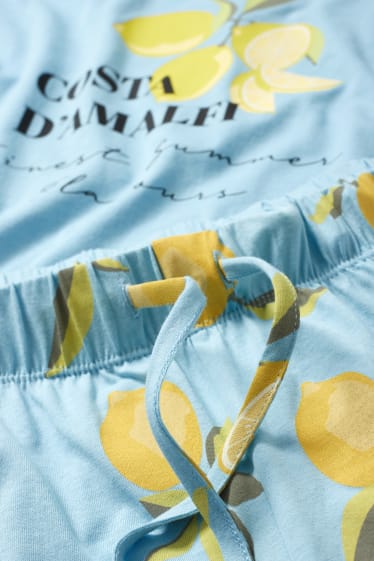 Damen - Shorty-Pyjama - hellblau