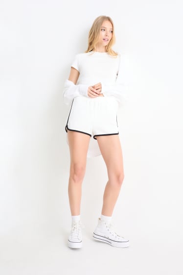 Mujer - CLOCKHOUSE - shorts deportivos - blanco roto