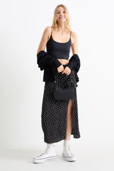Dames - Rok - met stippen - zwart