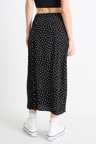 Dames - Rok - met stippen - zwart