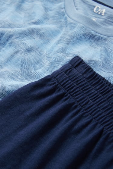 Mężczyźni - Letnia piżama - niebieski