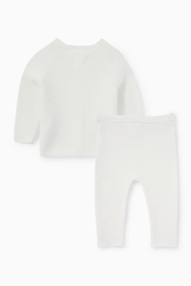 Babys - Baby-Outfit - 2 teilig - cremeweiss