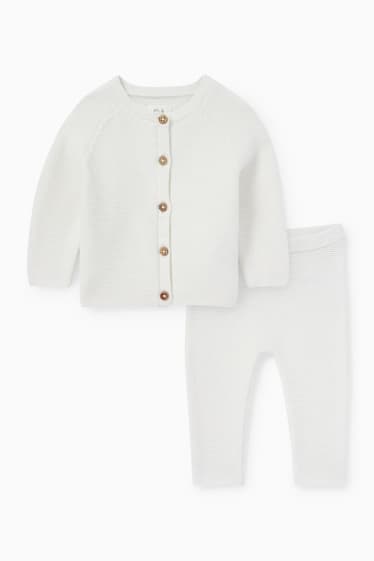 Babys - Baby-Outfit - 2 teilig - cremeweiss