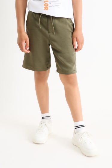 Bambini - Confezione da 2 - shorts di felpa - kaki