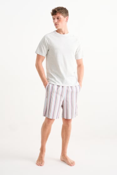 Hombre - Pijama corto - gris claro jaspeado