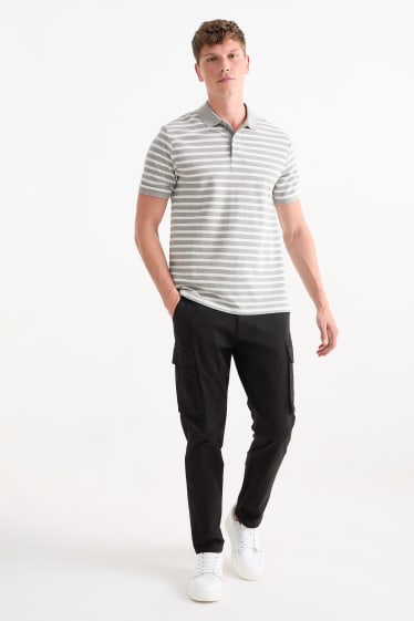 Bărbați - Pantaloni cargo - regular fit - negru