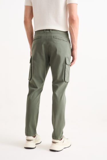 Men - Cargo trousers - regular fit - green