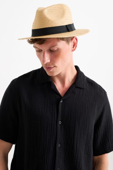 Uomo - Cappello di paglia - beige
