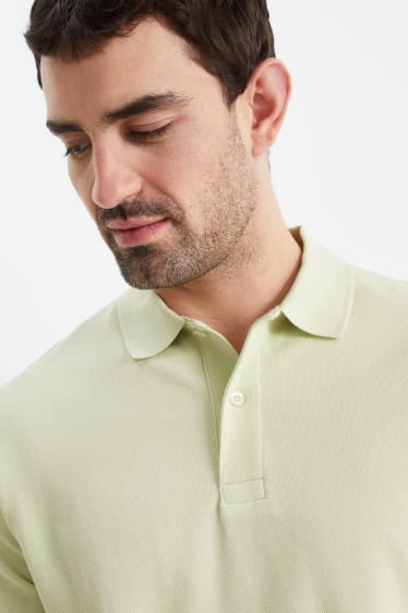 Mężczyźni - Koszulka polo - jasnozielony