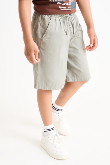 Kinder - Multipack 3er - Shorts - braun / grün