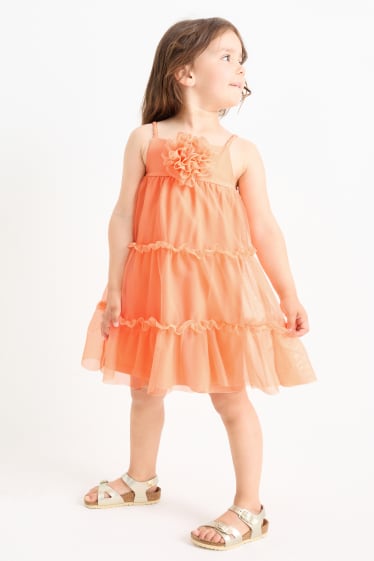 Dzieci - Sukienka - pomarańczowy