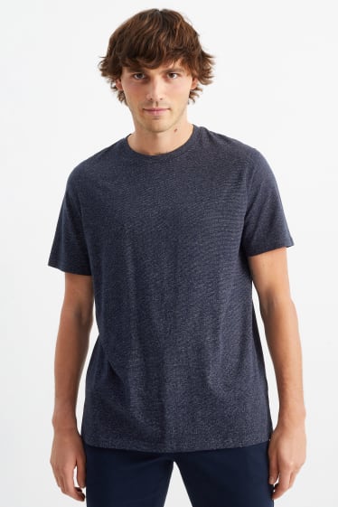 Mężczyźni - T-shirt - ciemnoniebieski