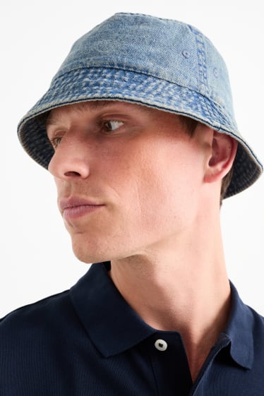 Heren - Denim hoed - jeansblauw