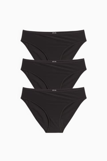 Femmes - Lot de 3 - culotte - noir