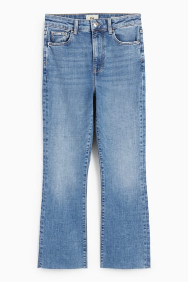 Damen - Bootcut Jeans - High Waist - helljeansblau