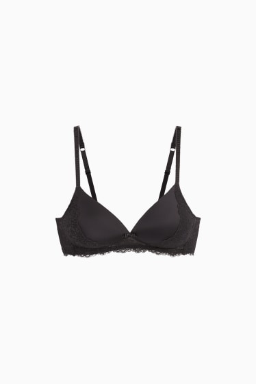Women - Non-wired bra - padded - black