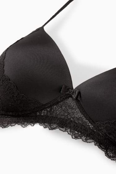 Women - Non-wired bra - padded - black