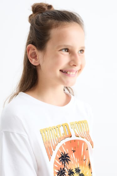 Copii - Palmieri - tricou cu mânecă scurtă - alb