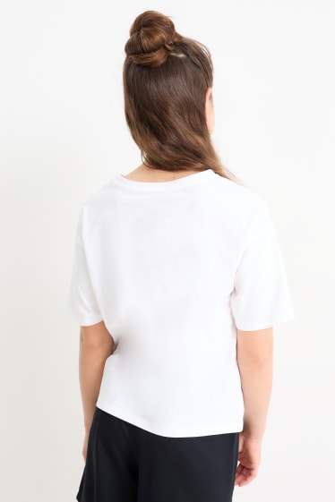 Dětské - Motiv palem - tričko s krátkým rukávem - bílá