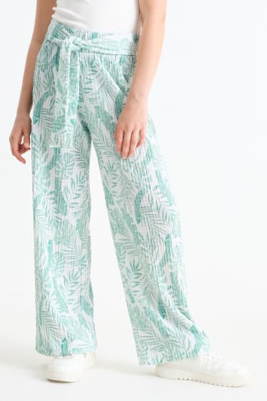 Nen/a - Fulles de palmera - Pantalons de punt - estampat - verd clar
