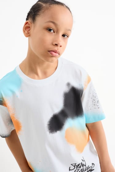 Niños - Grafiti - camiseta de manga corta - blanco roto