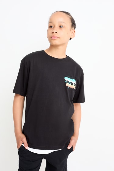 Enfants - Skateur - T-shirt - noir