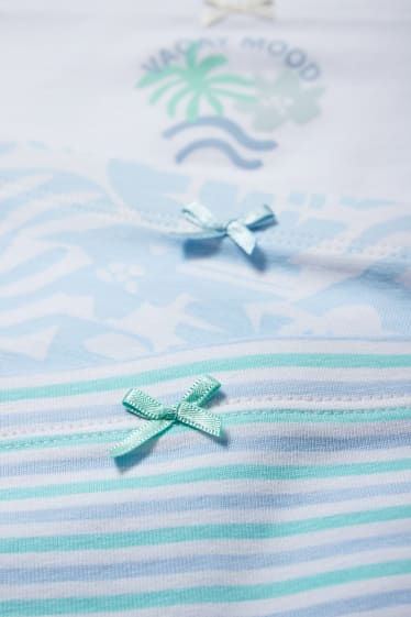 Children Girls - Multipack of 3 - floral and stripes - hipsters - cremewhite