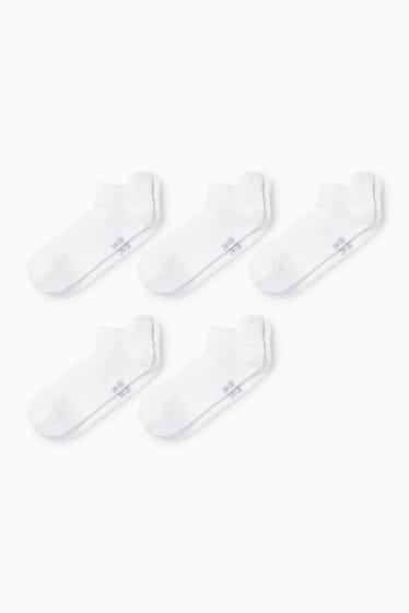 Children - Multipack of 5 - trainer socks - white