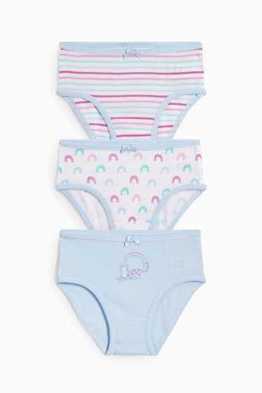 Children Girls - Multipack of 3 - rainbow - briefs - light blue