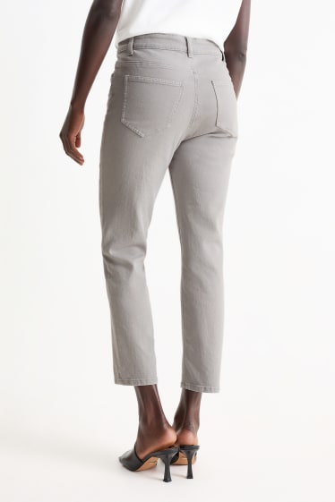 Mujer - Slim jeans - high waist - vaqueros - gris claro