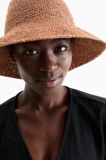 Women - Straw hat - light brown