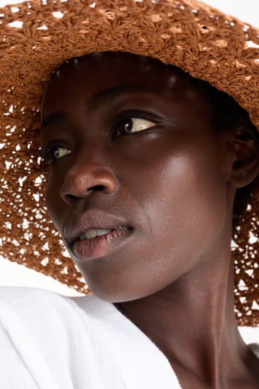 Women - Straw hat - brown