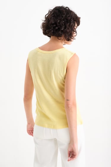 Donna - Top basic - giallo chiaro