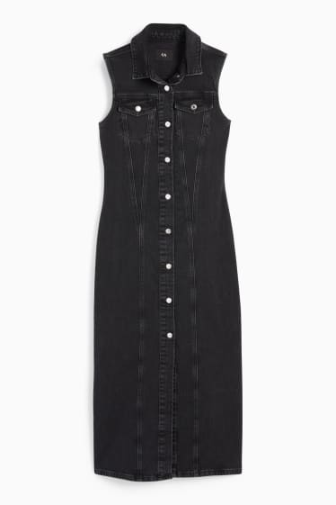 Women - Denim dress - LYCRA® - denim-dark gray