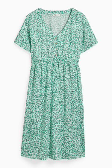 Femmes - Robe d’allaitement - à fleurs - vert