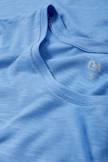 Damen - Basic-T-Shirt - blau