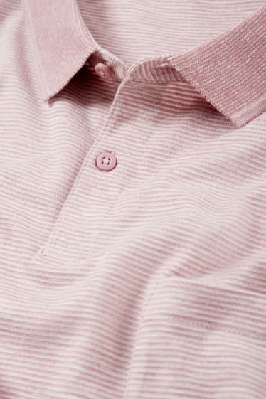 Uomo - Polo - a righe - rosa
