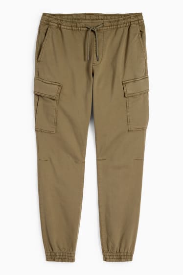 Hommes - Pantalon cargo - tapered fit - LYCRA® - kaki