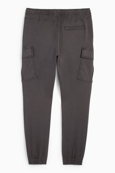 Pánské - Cargo kalhoty - tapered fit - LYCRA® - tmavošedá