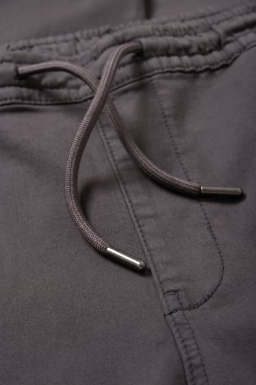 Pánské - Cargo kalhoty - tapered fit - LYCRA® - tmavošedá