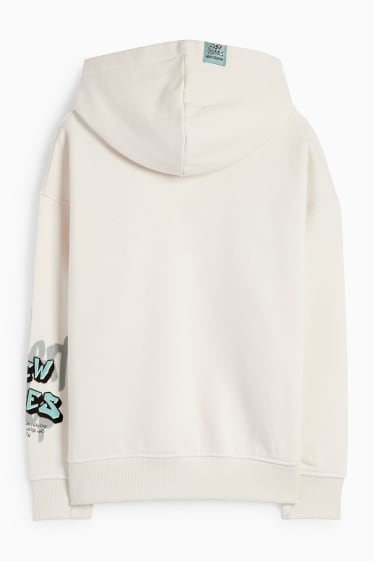 Kinder Jungen - Graffiti - Hoodie - cremeweiß