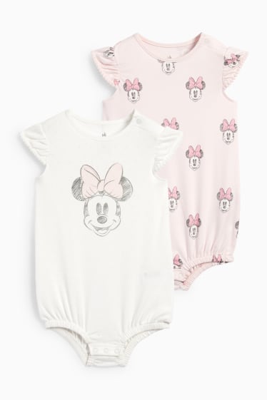Babys - Set van 2 - Minnie Mouse - babypyjama - roze