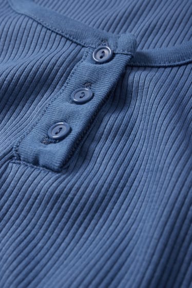 Femei - Tricou crop - albastru închis