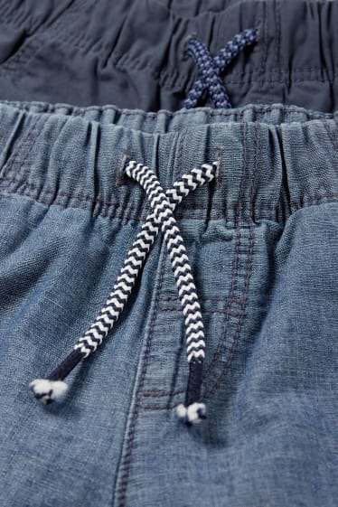 Enfants garçons - Lot de 2 - bermudas - bleu foncé