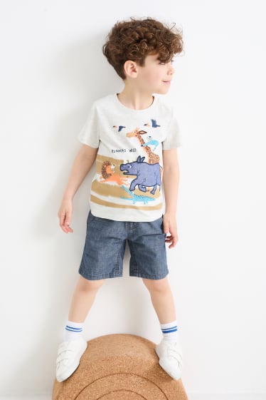 Enfants garçons - Lot de 2 - bermudas - bleu foncé