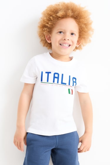 Kinder - Italien - Kurzarmshirt - weiss