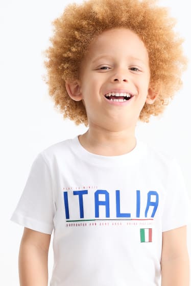 Kinder - Italien - Kurzarmshirt - weiß