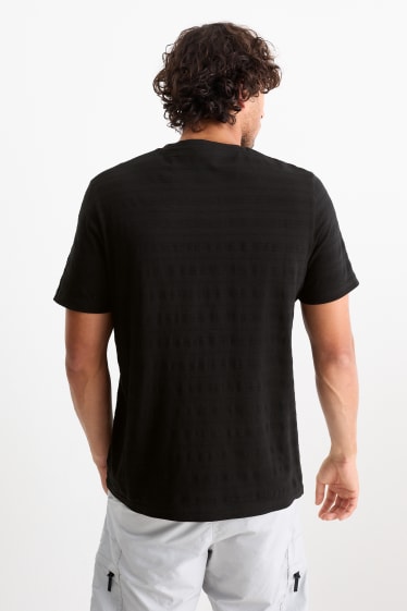 Bărbați - Tricou - structurat - negru