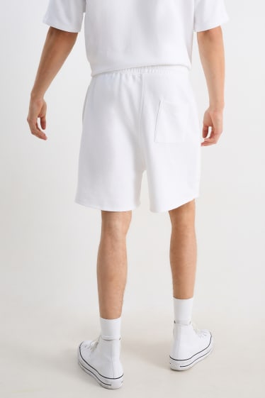 Uomo - Shorts di felpa - bianco