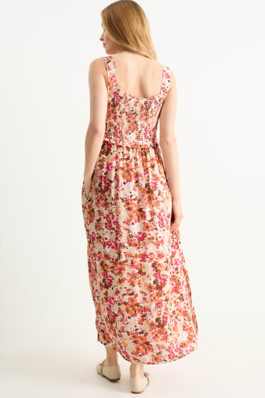 Dames - Voedingsjurk - gebloemd - roze